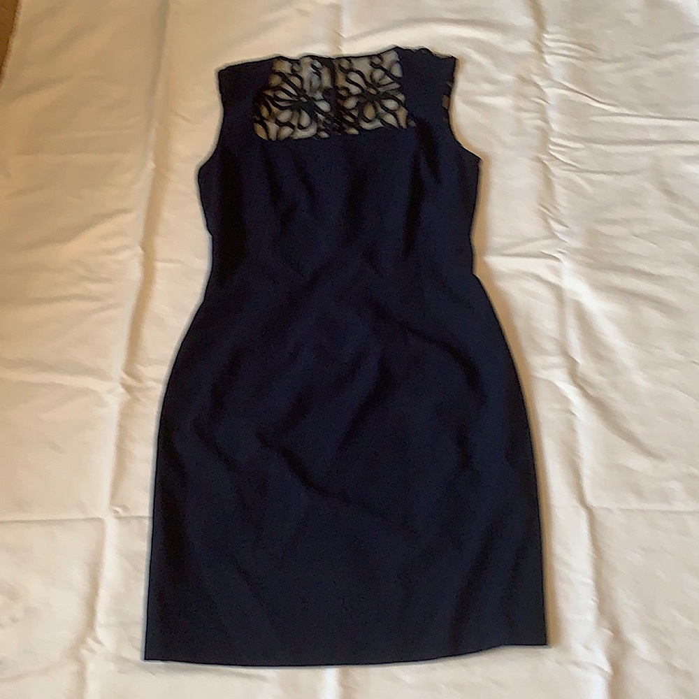 Cocktail Dress navy blue decorative backless